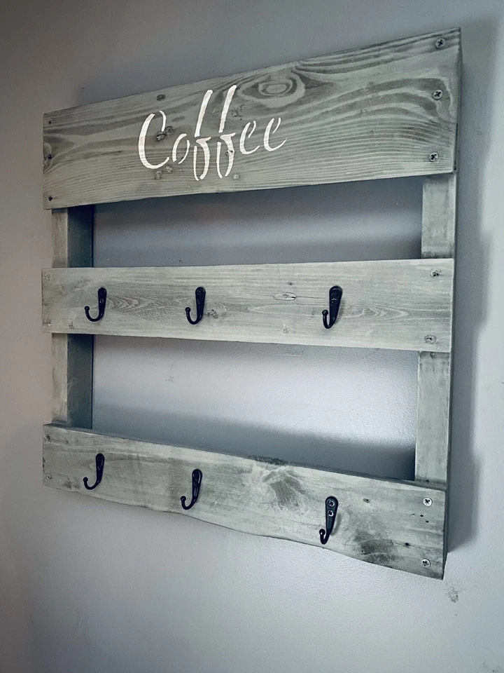 Деревенская кофейная стойка, кофейный бар, кофейная стойка, фермерский дом, примитивный серый - Изображение 2 из 4