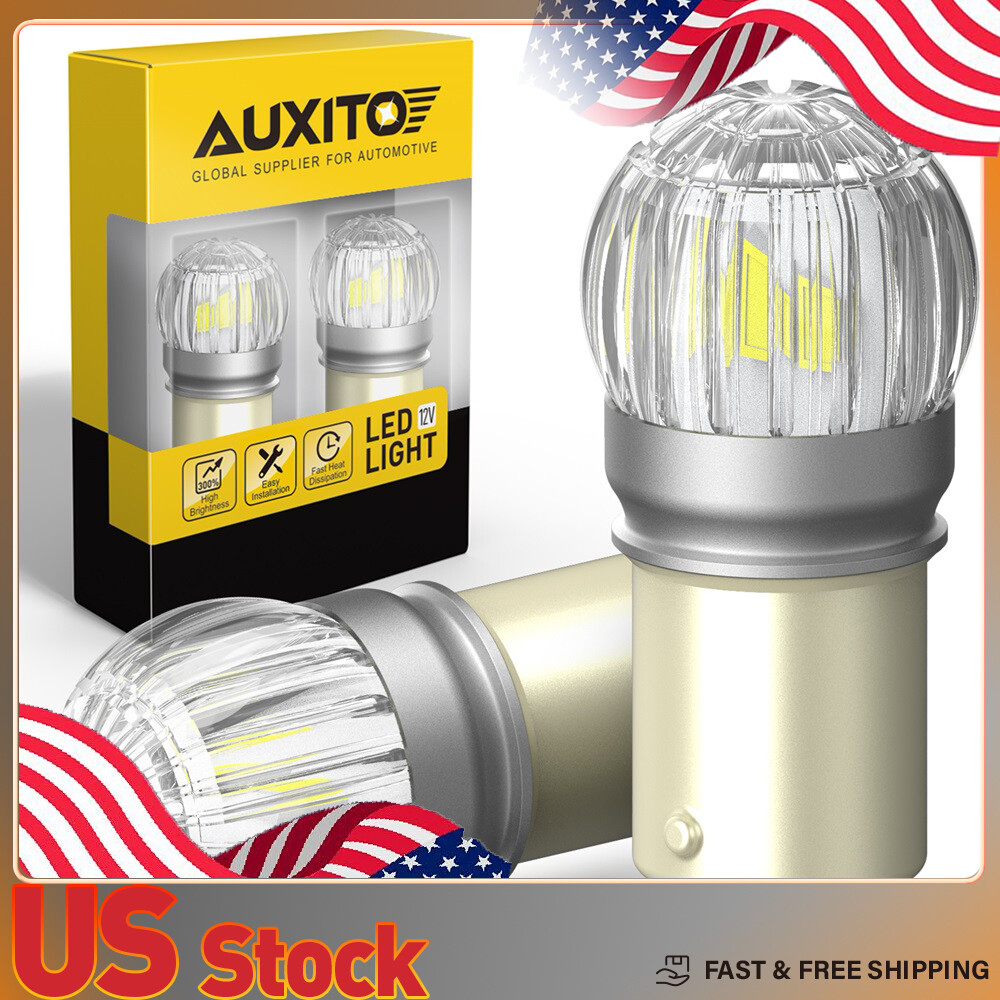 AUXITO 1157 2057 LED P21W P21 4W Turn Signal Brake Tail Light Bulb 7225 White