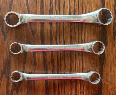 Snap-On 3-Piece Short SAE 12-Point Offset Double Box End Wrench Collection USA