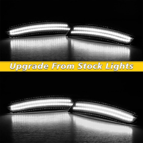 4PCS LED Side Marker Lights Front Rear White Lamp Set for Chevy Camaro 2016-2023 - Picture 6 of 13