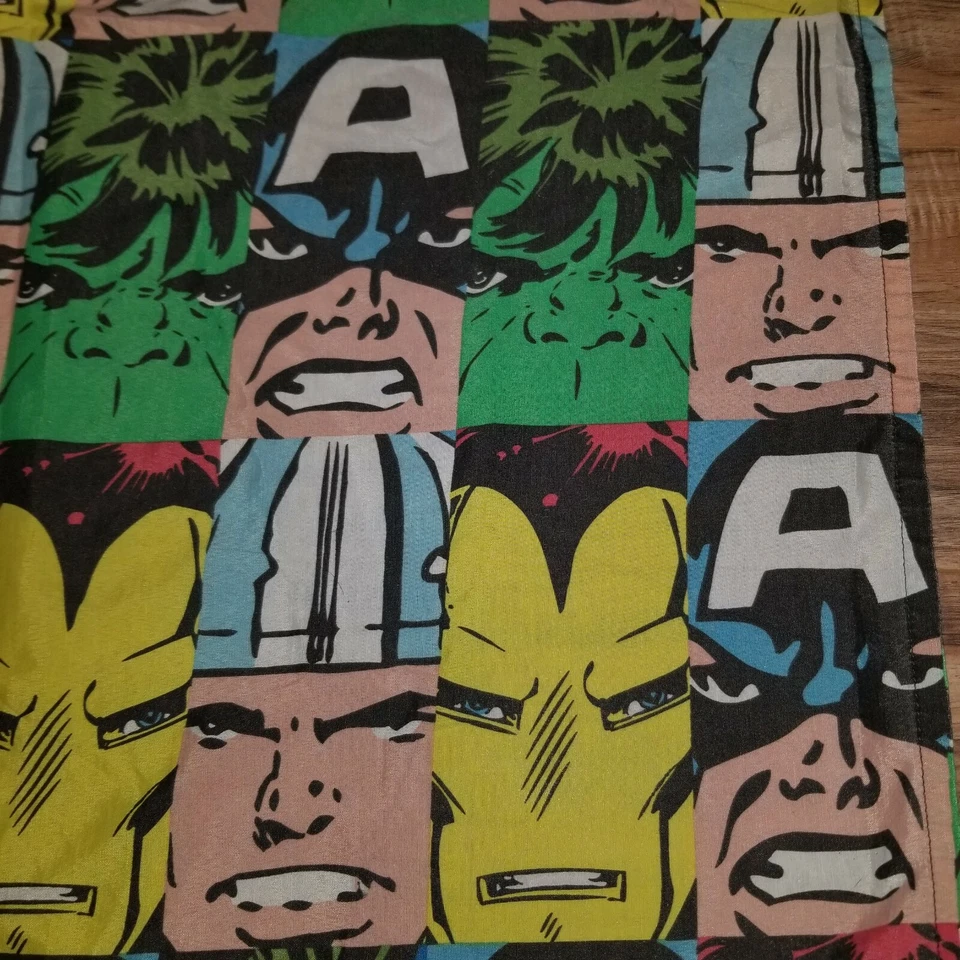 Juego de sábanas dobles Marvel Comics tela Hulk Iron Man Capitán América Thor 65x85 Foto 2 de 4