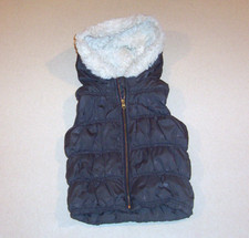 Toddler Girl's Old Navy Gray Hooded Quilt Puffer Vest 2T