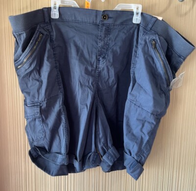 Women s Plus Size Evri Blue Shorts Size 30W NWT