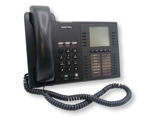 (LOTE DE 4) Teléfono digital de oficina Iwatsu Icon IX-5810 7 líneas con teléfonos y soportes - Imagen 1 de 4