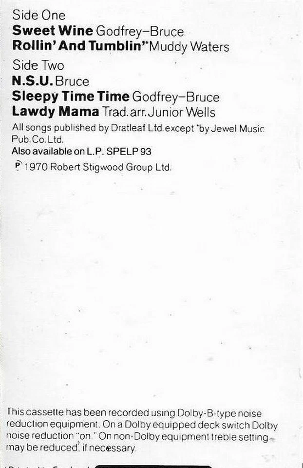 Cream Live Cream CASSETTE ALBUM Rock Blues Rock Hard Rock Psychedelic reissue - Image 3 of 4