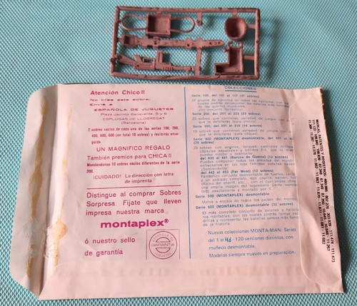 MONTA MAN Space vintage PUZZLE plastic premium PACK toy SPAIN rare 1960 - Picture 2 of 4