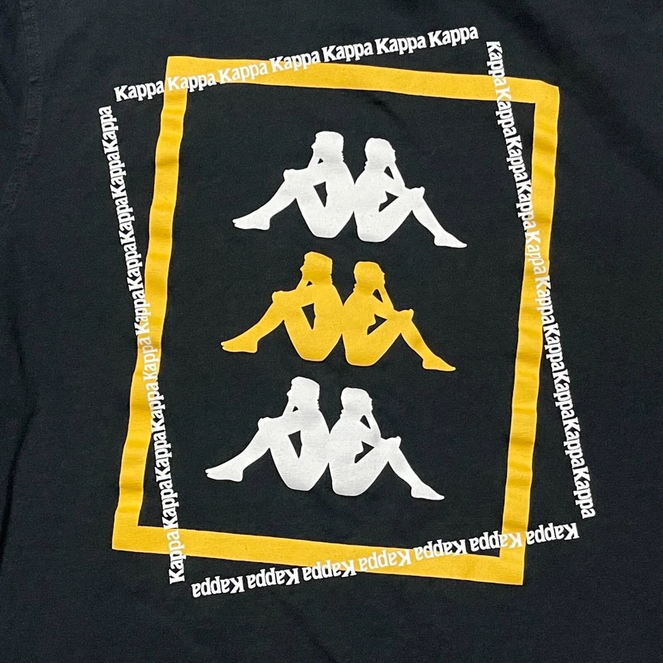 Camiseta Kappa Gráfica Adulto Pequeña Blanca Negra Logo Jersey Camiseta Auténtica Foto 3 de 4