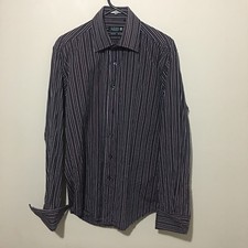 Industrie Men's Casual Business French Cuff long Sleeve Shirt Medium Size 39-40