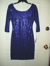 Women's / Juniors, "NWT, BLUE SEQUIN LINED PARTY DRESS by My Michelle", Size 5
