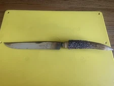 STIEFF CO. 7” STAINLESS STEEL KNIFE W/STERLING HANDLE USED MADE USA RARE HTF