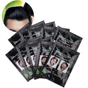 10x Set Hair Coloring Black Hair Shampoo White Hair Removal Dye