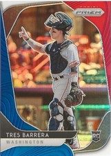 2020 Panini Prizm Tres Barrera #206 Red White Blue Prizm SP RC