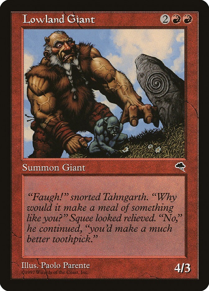 Tempest Lowland Giant MTG Magic the Gathering NM