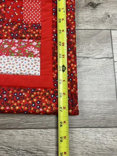 Vintage Blockhaus Baby Puppe Quilt Country American Hand Made Grandmothers Oma - Bild 6 von 9