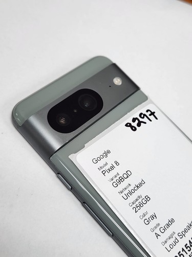 DEFECTIVE - Google Pixel 8 - 256GB - Gray - Unlocked - G9BQD - 8297 - Afbeelding 3 van 4
