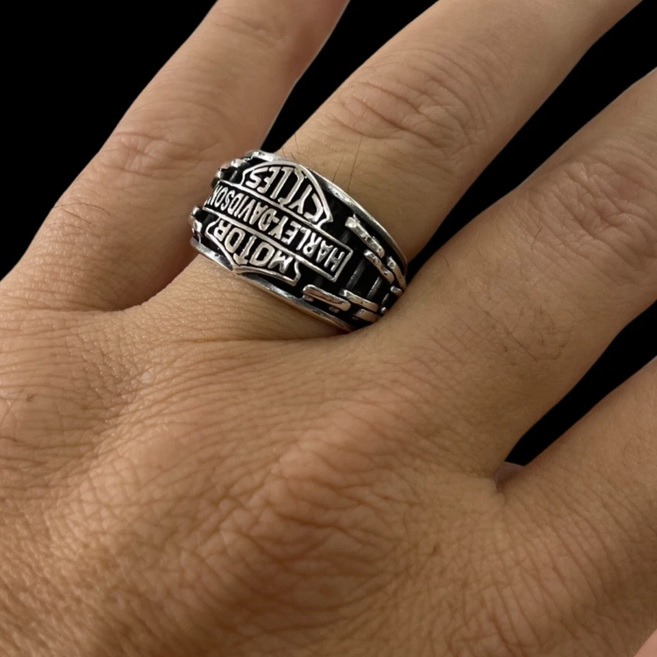 Anillo de motociclista anillo Davidson anillo Harley anillo para hombre anillo de motociclista motocicleta Foto 2 de 3