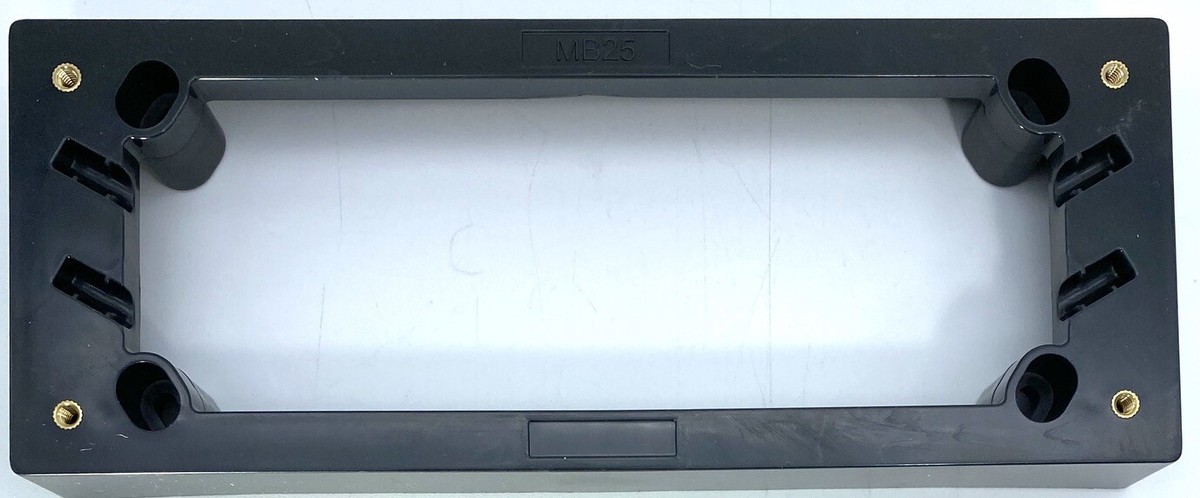 Quad Mounting Block 4 Gang Base GPO Shallow Power Point 25mm Deep 4 Way Gpo - Foto 9