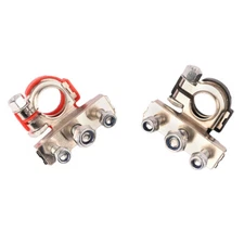 2 Car Battery Terminal Connector Top Post Positive Negative Heavy Duty Universal