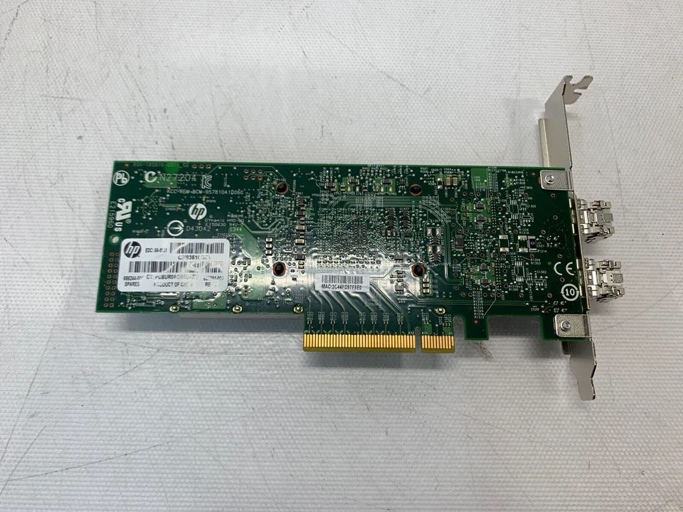 530SFP+ HP Dual Port 10GB SFP+ Ethernet Adapter 652503-B21 656244-001 (2) SFP - Image 2 of 3
