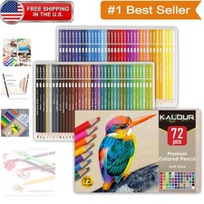 Premium Soft-Core 72 Count Colored Pencils - Ideal for Adult Coloring  Gifts