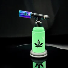 aLeaf 6” Dual Flame Torch Lighter Refillable Butane 2500°F Adjustable Flame