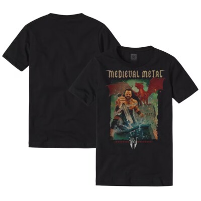 WWE DREW MCINTYRE OFFIZIELLES T-SHIRT ''''MEDIEVAL METAL'''' ALLE GRÖSSEN NEU