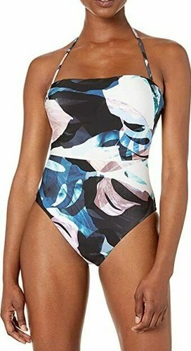 BCBG Seaside Leaves One-Piece Swimsuit 