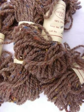 5 Wool yarn worsted rug punch 225 brown tweed