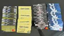 Lot 50 USED MC Debit Gift Cards ZERO BALANCE NO VALUE NOVELTY COLLECTIBLE PROP