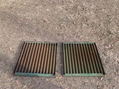Side engine covers for a John Deere tractor, 11  x 11  x 1  unsure of model