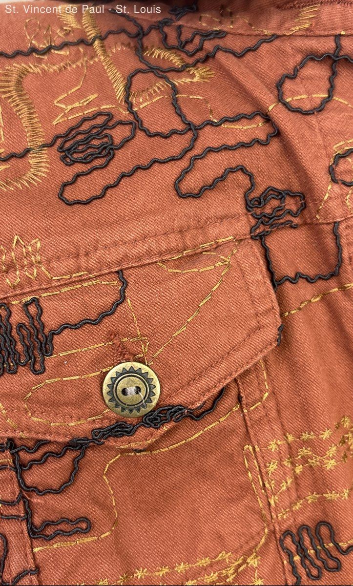 Ruby Rd. Eclectic Burnt Orange Denim Embroidery J… - image 5