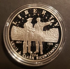 2004-P Lewis And Clark Bicentennial Proof Silver Dollar