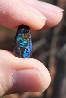 Multicolor 5.95ct Koroit Boulder Opal Polished Green & Purple Color Flashes