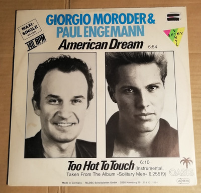 GIORGIO MORODER / PAUL ENGEMANN - AMERICAN DREAM - 12''-MAXI - COLOURED VINYL