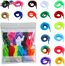 100 Pcs Magic Twisty Worm Wiggly Twisty Fuzzy Worms on a String Magic Worm Toys