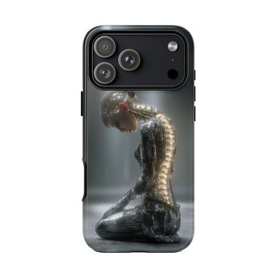 Phone Ink - iPhone/Galaxy/Pixel - Tough Case - Cybernetic Girl Spine Cortex