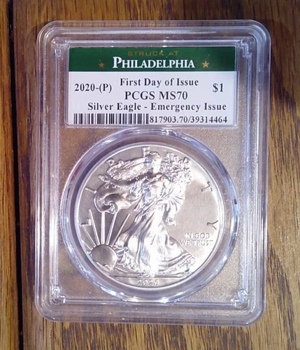 2020-P 1 oz. .999 American Eagle PCGS MS70 Philadelphia Emergency (464)