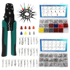 812Pcs Pin Connector Kit with Crimping Pliers - Terminal Pin