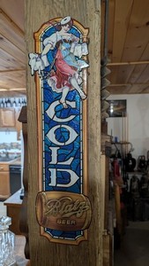  BLATZ” Beer Cold  Foil Over Cardboard Tavern /Store  sign Vintage 21  1/2" X 6