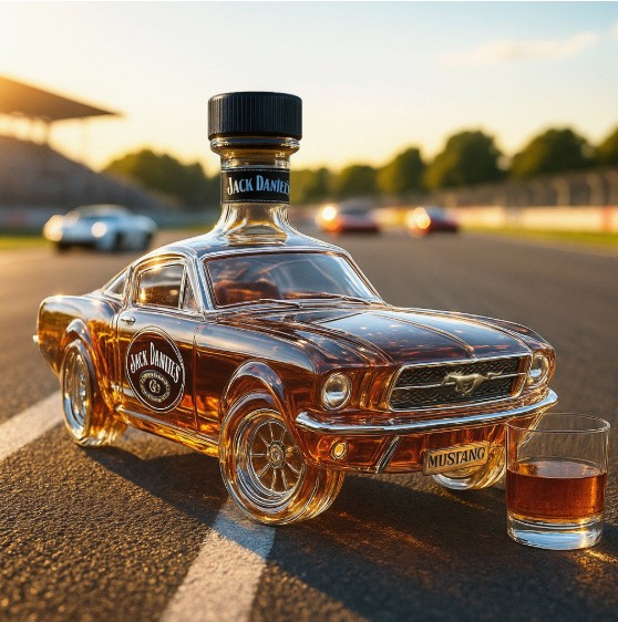 Cool Police Mustang Whiskey Decanter – Creative Home Bar Liquor Bottle