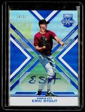 2016 Panini Elite Extra Edition #163 - Eric Stout - Aspirations Blue Auto #/50