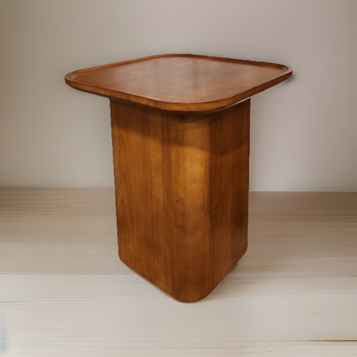 Thuma ~ Pedestal Side Table ~ Walnut Finish ~ New in Box | eBay