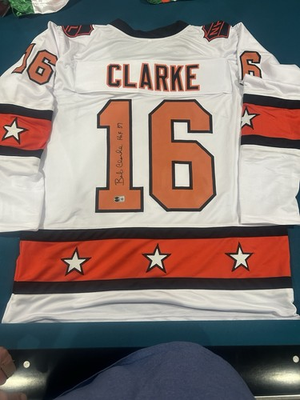 #ad #ad Bobby Clarke HOF Signed Autographed Custom All Star Jersey Flyers Beckett COA $109.99