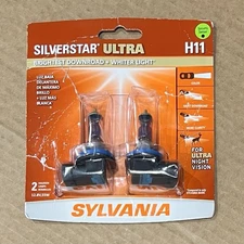 Sylvania H11 SilverStar ULTRA High Performance Headlight Pair Set 2 Bulbs