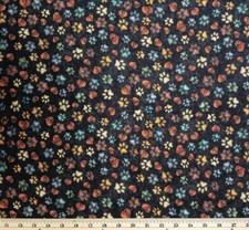 Cotton Cuties 2 Puppy Dog Paw Prints Hearts Dogs Fabric Print by Yard D755.30