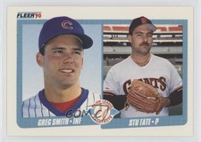 1990 Fleer Major League Prospects Printed in Canada Greg Smith Stu Tate #643 0b3