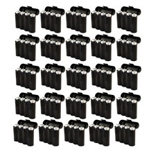 25 Bulk AA / AAA / CR123A Black Battery Holder Storage Cases