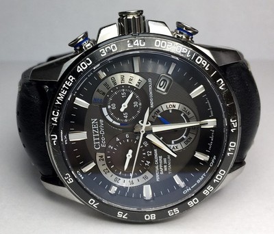 CITIZEN AT4010-50E Eco-Drive Titan Funksolaruhr Chronograph Saphirglas selten