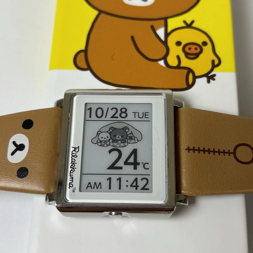 Reloj Pulsera Epson Inteligente Lona Rilakkuma Digital En Caja Probado Foto 4 de 4