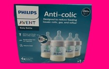 Philips Avent Anti-Colic 4 oz. Baby Bottles 4 Pack BPA Free Clear 0mo